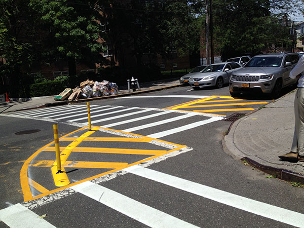 Slow turn wedge at 92nd Street and 56th Avenue in Queens