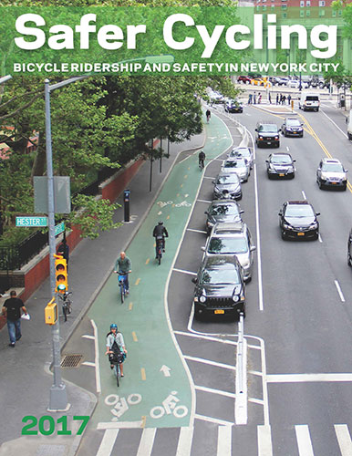 Cover page for Safer Cycling - Bicycle Ridership and Safety in NYC