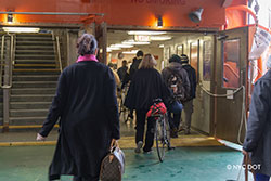 Lower level boarding with bikes