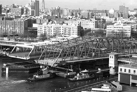 Black and white photo of the Third Avenue Bridge