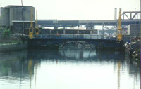 View from afar of the Third Street Bridge