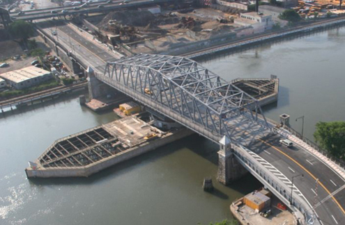 Overhead view of the 145th Street Bridge