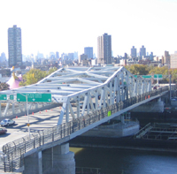 Overhead view of the Third Avenue Bridge