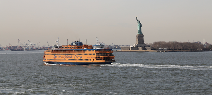 can you bring a dog on the staten island ferry