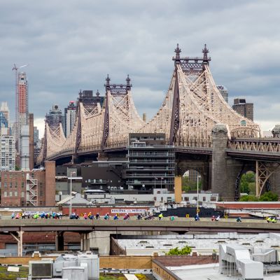The Ed Koch Queensboro Bridge expands over the East River, connecting Queens and Manhattan.