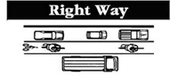 Rendering of Right Way cars and bicyclists interact