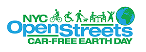 NYC Open Streets Car-Free Earth Day logo.