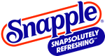 Snapple tea's logo with a Snapsolutely Refreshing tagline
