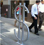 David Byrne's Bike Rack called The Wall Street