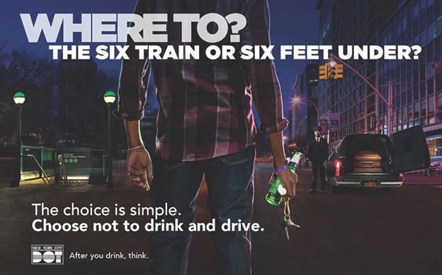 Ad Designs - Where to? The six train or six feet under?