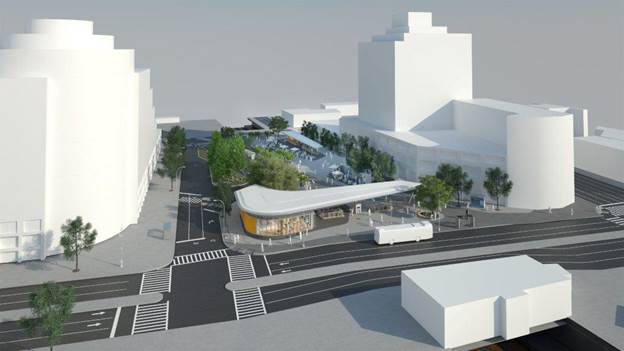 Rendition #1 of the new Fordham Plaza