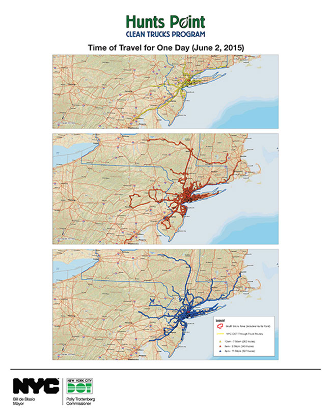 Maps of Time of Travel for One Day
