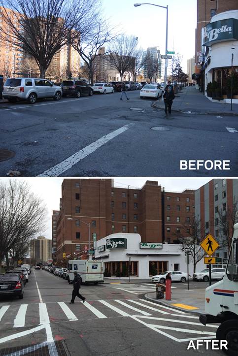 MacDonald Park - before and after pedestrian improvemnets