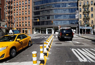 Soho Intersection with Recently-Installed Safety Improvements