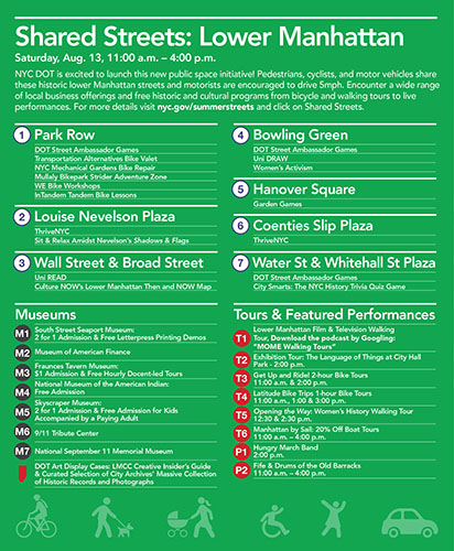 Shared Streets Schedule