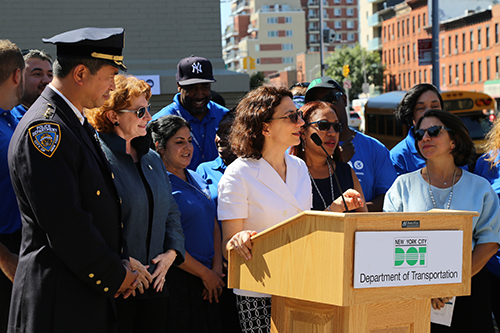 Chancellor Fariña, Commissioner Trottenberg and Chief Chan announce increased NYPD enforcement