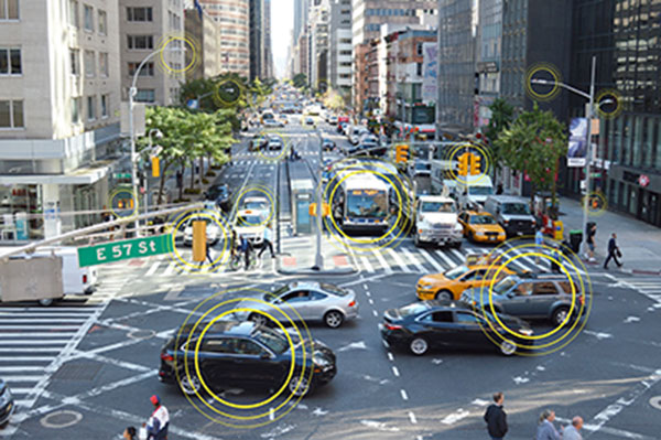 East 57th Street showing Connected Vehicles