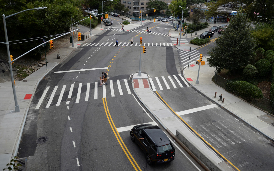 After photo number 1 of the Kappock Street safety improvement project