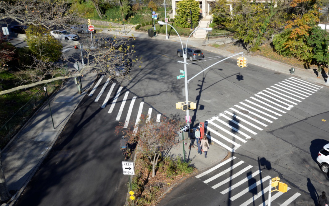 Before photo number 2 of the Kappock Street safety improvement project