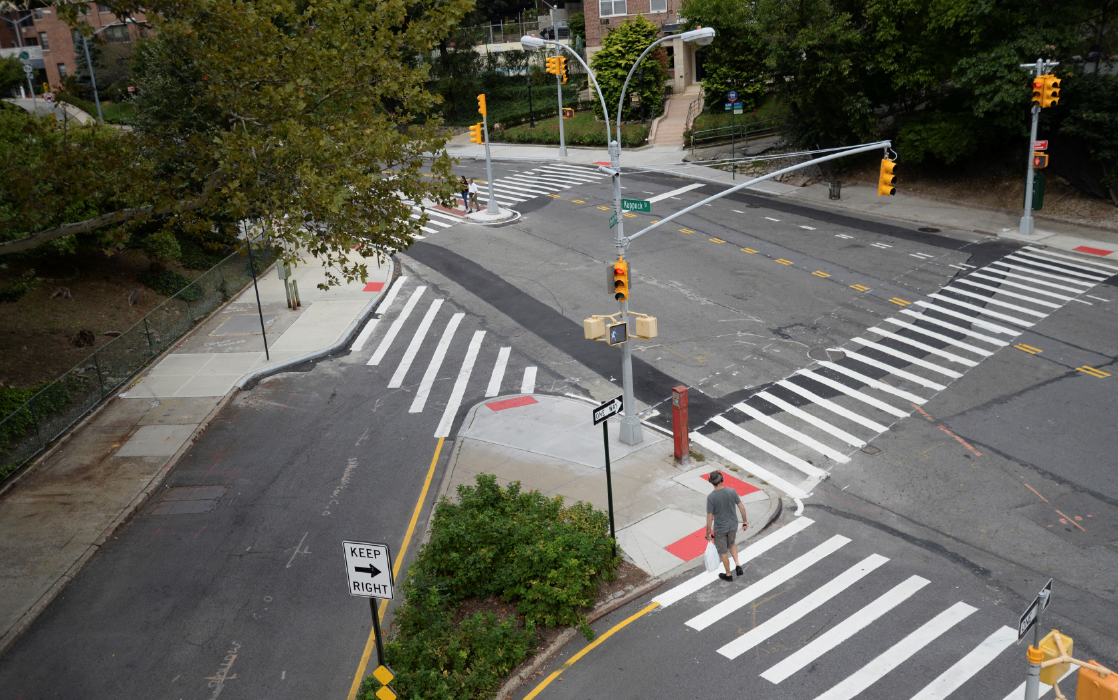 After photo number 2 of the Kappock Street safety improvement project