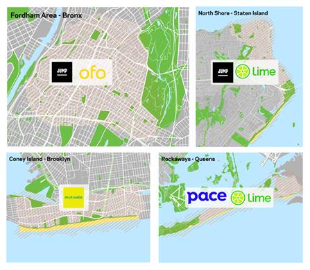 Dockless Bike Share Pilot Map