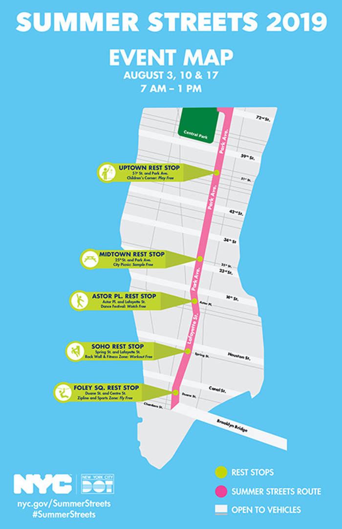 2019 Summer Streets Map