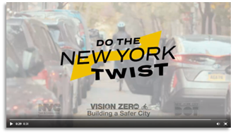 Screenshot for DOT and TLC’s video Do the New York Twist.