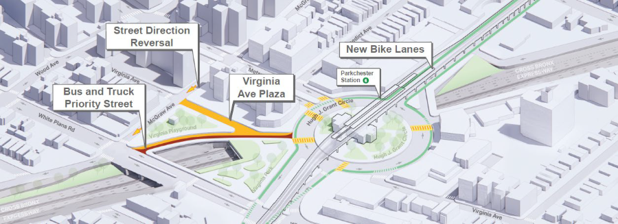 Map of Potential Highway Capping and Mid-Term Concepts: Hugh J. Grant Circle and Virginia Park