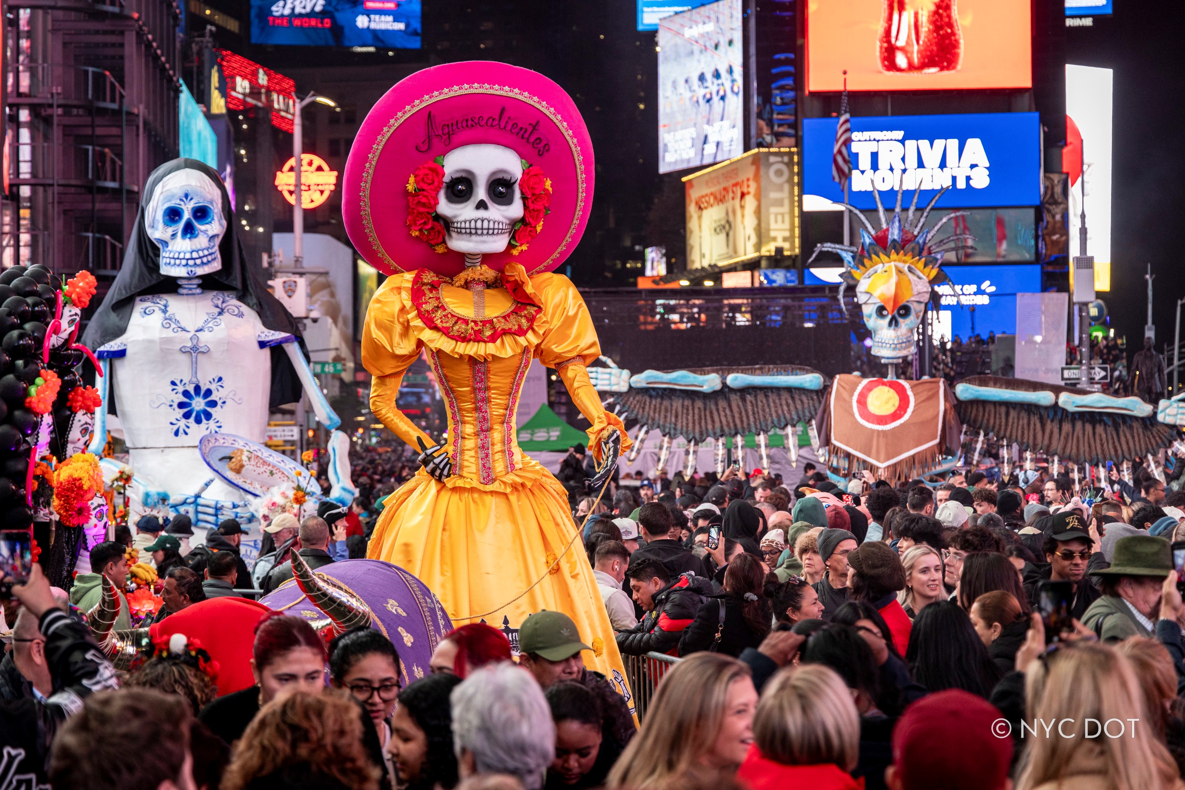 The 2024 Día de Muertos celebration in Times Square. Credit: NYC DOT
