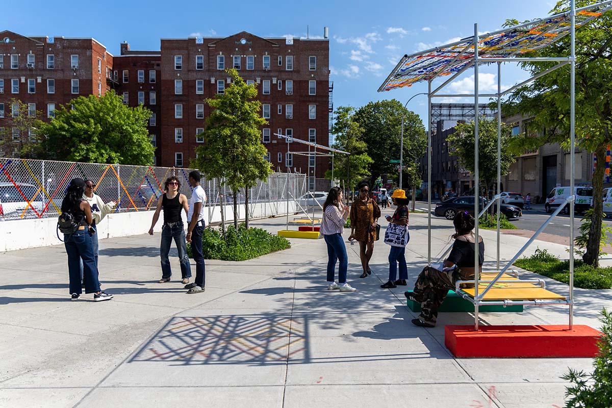 Limes by Alumbra is on display at the Washington Empire Plaza in Brooklyn