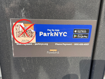 This fraudulent QR Code was spotted on a ParkNYC Meter (Via Reddit User)