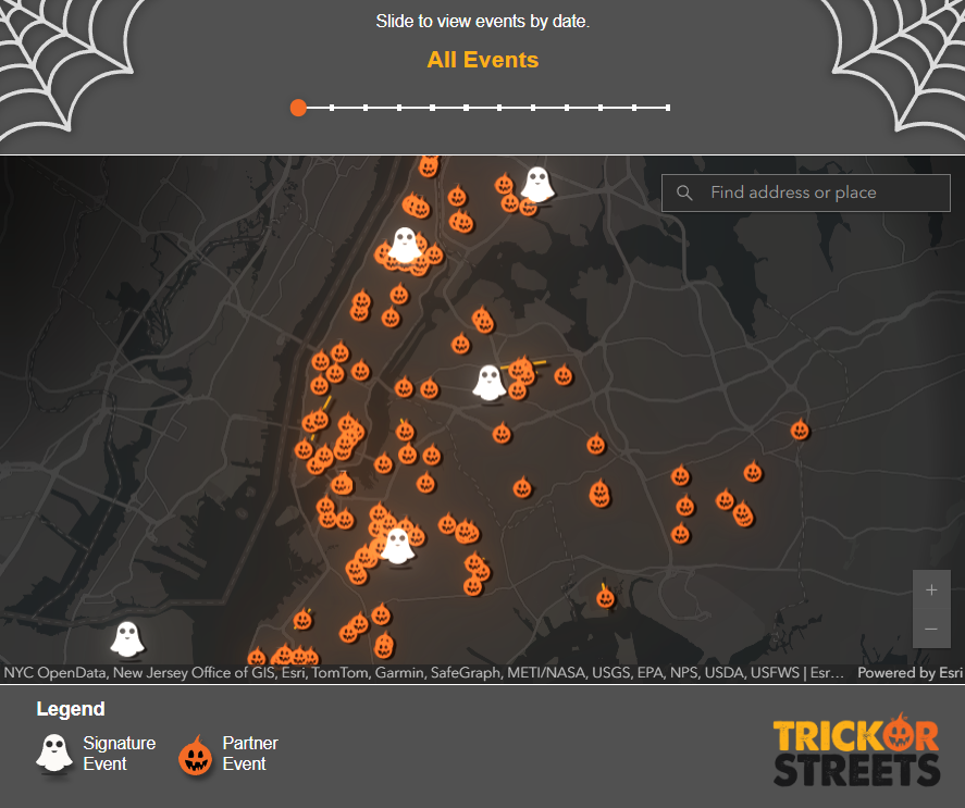 An online interactive map highlights every location.