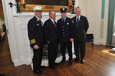 Firefighter Christopher Little Meets the Mayor Before Heading to Iraq