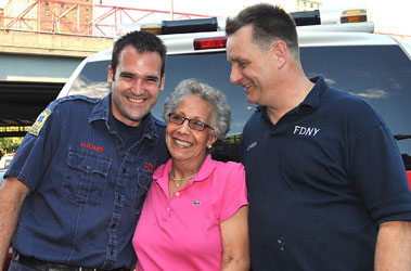 Firefighters Reunite with Woman They Saved from Fire