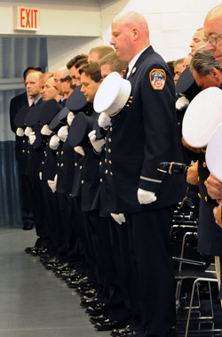 Forty-four members of the fire service were promoted on August 13.