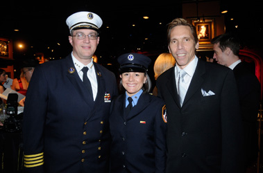 (L to R) Chief of EMS John Peruggia, EMT Monica Hendrix and Peter Ciaccia from the New York City Road Runners at Club Night.