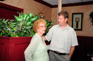  Lt. Chris Kane and Joan Cupo at the Cafe Del Mondo on Staten Island.