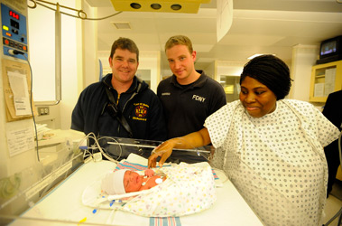 Members of Engine 37 Help Deliver Baby in Harlem