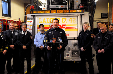 EMT Andy Poliakoff describes how he and his partner, EMT Bruce Geiser, helped evacuate victims of a Bronx fire.