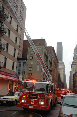 Members of Ladder 2 operate at a job in 2007.