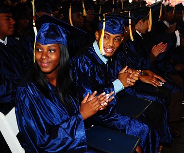 The graduates during the ceremony.