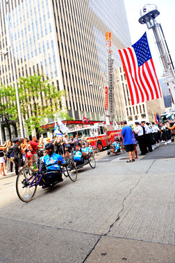 The ride starts in Midtown Manhattan, outside the set for Fox & Friends morning show.