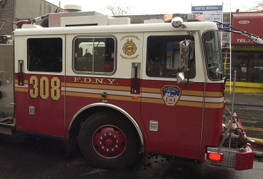 The members of Engine 308 operating at a fire in 2006