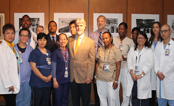 Gregory Moquin - Grateful Patient Returns to HHC Bellevue Hospital Center from Virginia to Thank His Care Team for Saving His Life