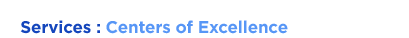 Services: Centers of Excellence