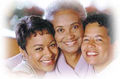 Foto con tres mujeres