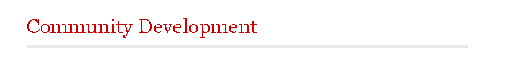 Community Development