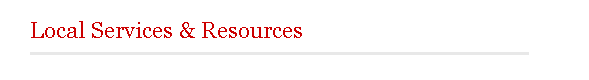 Local Services & Resources