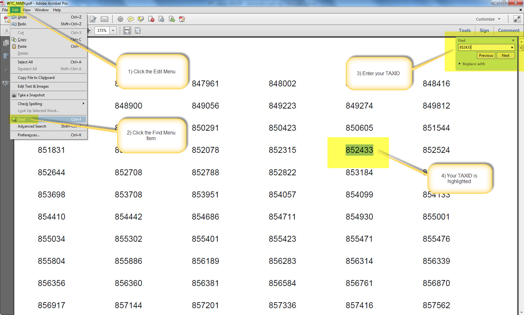 taxidsearch