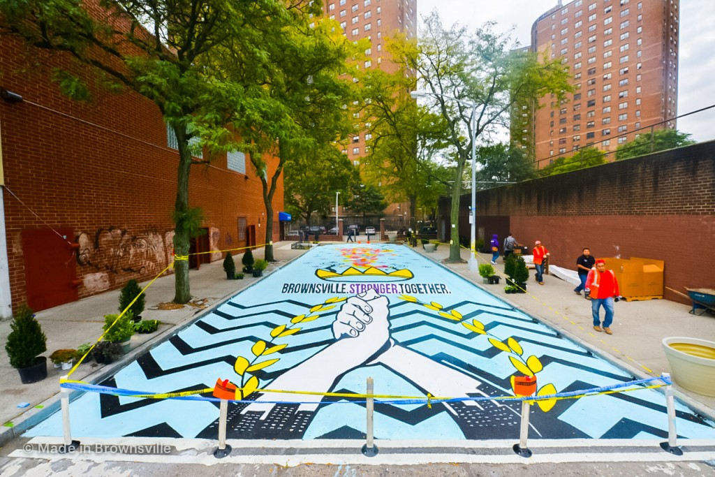 Photograph of Osborn Plaza with ground mural